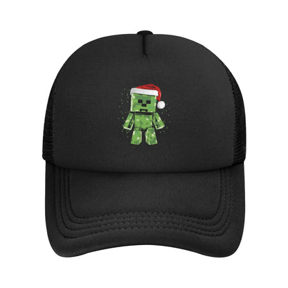 Adult Creepers Zombie Hostile Mob Character Trucker Cap Mesh Baseball Caps Polyester Hat Sun Caps Adjustable Golf Hats Summer