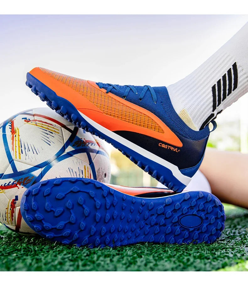 Neue Herren-Fußballschuhe für draußen, atmungsaktive Fußballschuhe für Erwachsene mit rutschfester Sohle, lange Stollen, Sportschuhe für Training, Jungen und Spiel, komfortabel