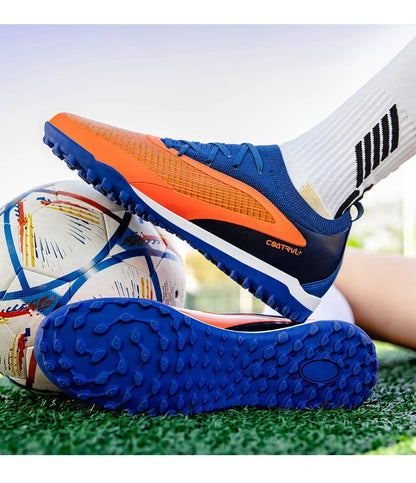 Neue Herren-Fußballschuhe für draußen, atmungsaktive Fußballschuhe für Erwachsene mit rutschfester Sohle, lange Stollen, Sportschuhe für Training, Jungen und Spiel, komfortabel