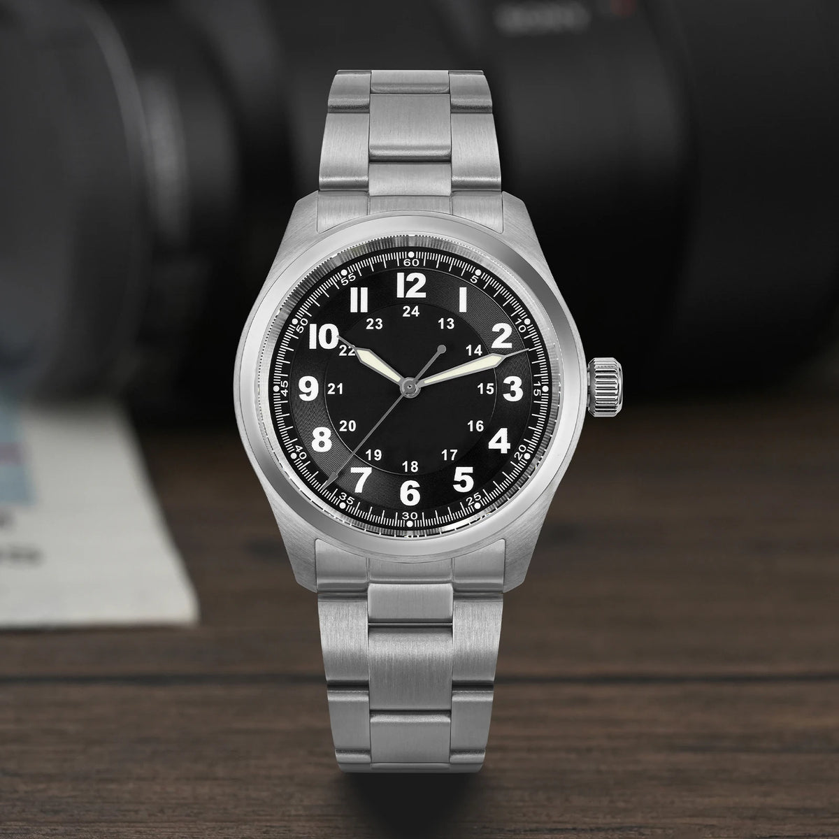 Militado ML08 Quartz Watch Ronda 515 Movement Domed Sapphire Wristwatch BGW9 Luminous 10Bar Waterproof 38mm Men Watches