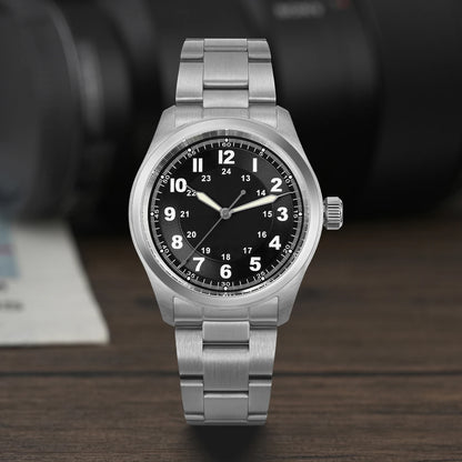 Militado ML08 Quartz Watch Ronda 515 Movement Domed Sapphire Wristwatch BGW9 Luminous 10Bar Waterproof 38mm Men Watches