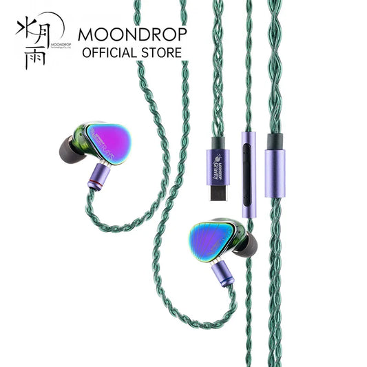 MOONDROP RAYS Gaming Earphones USB-C DSP Gaming IEMs – HiFi Wired In-Ear Gaming Earbuds with AI Noise Cancelling Microphone