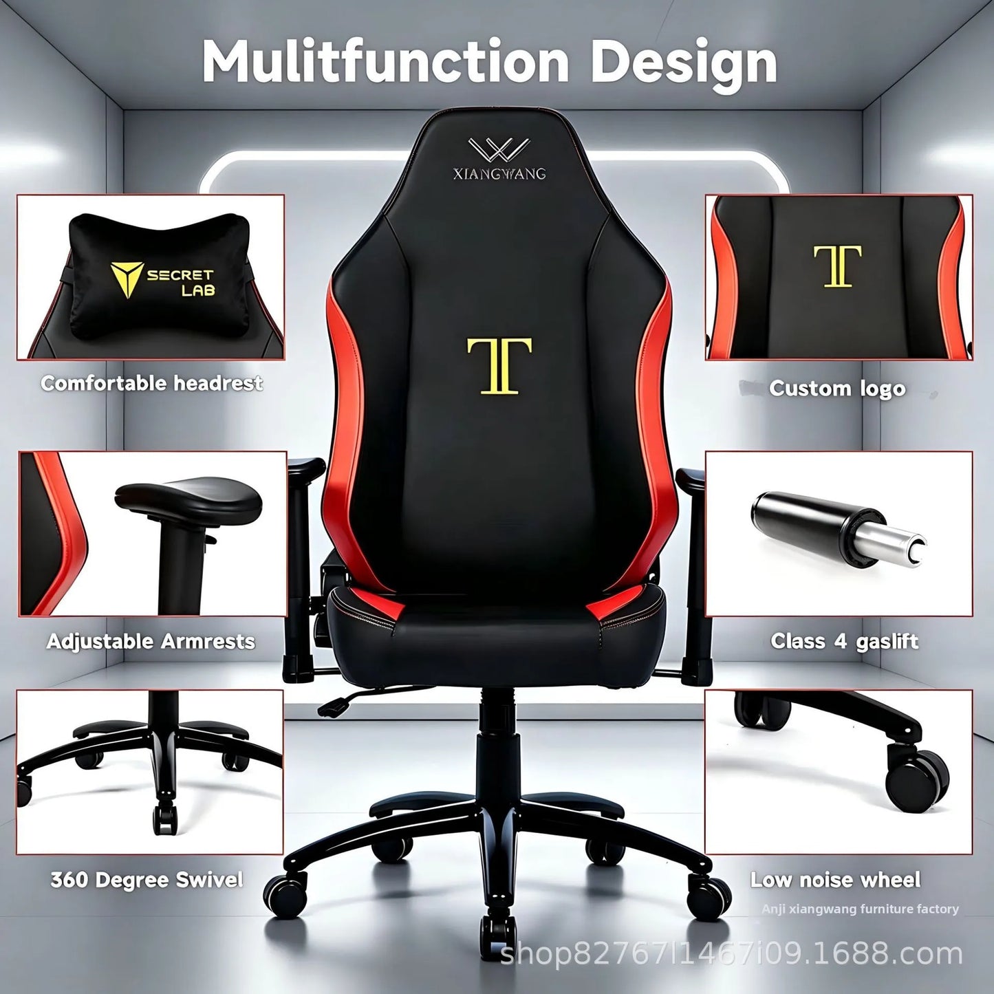 Secret Lab Gaming Chair Pro Ergonomic Elevating Desk Computer Chair Ideal for Esports Hotels Comfy Gaming Chair Gaming Chair