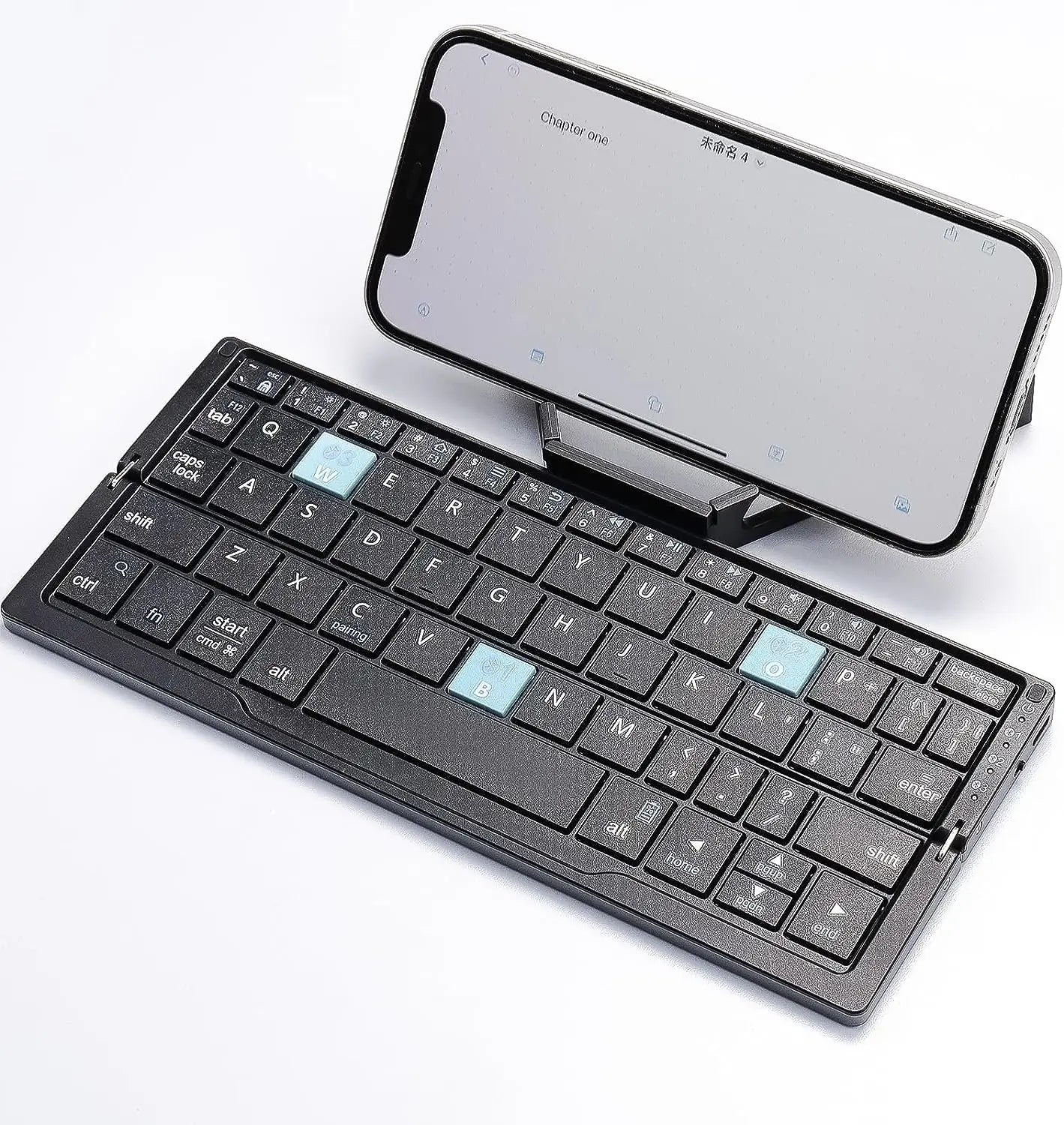 Jomaa faltbare Bluetooth-Tastatur, wiederaufladbare Bluetooth-Tastatur für Laptop, iPad und Smartphone, mini, tragbar und faltbar