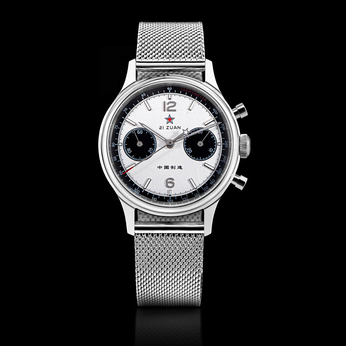 1963 Panda Pilot Chronograph Watch Men 40mm Air Force Sapphire Senior ST1901 Mechanical Wristwatches Retro Clock Men's Watch