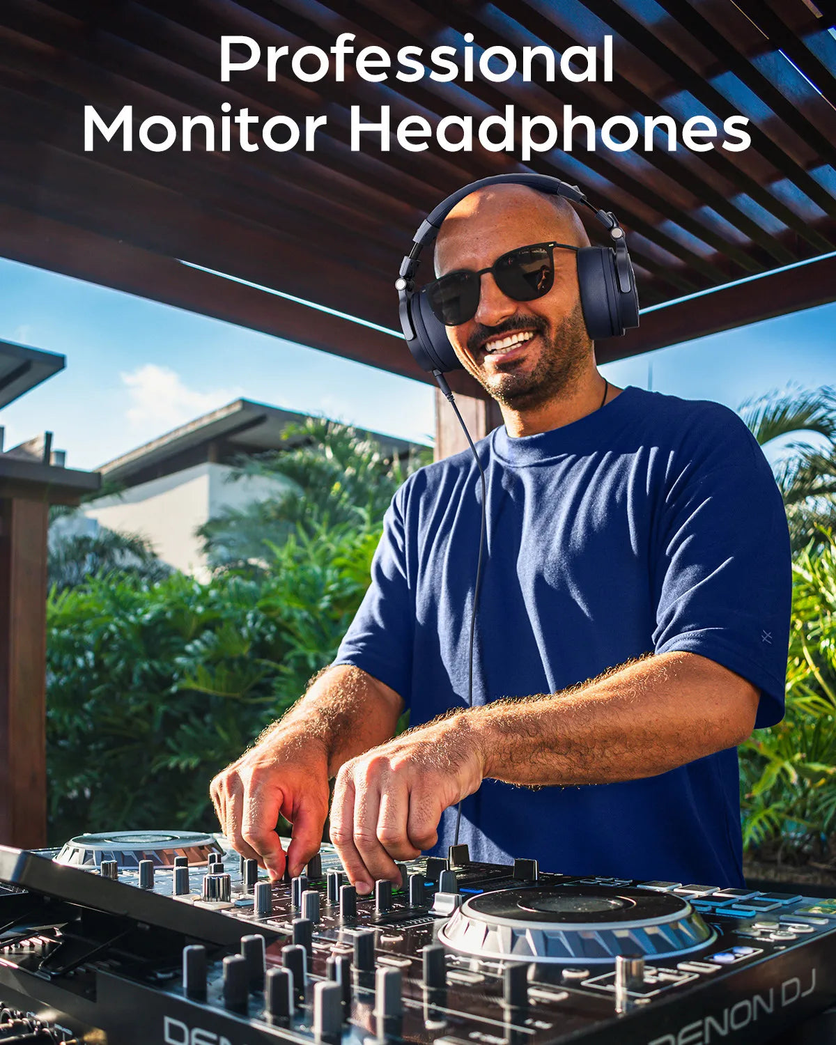 OneOdio Monitor 60 Wired HiFi Headphones Professional Studio DJ Headphones with 50mm Driver, Stereo Over Ear Headset, Detachable Cable & Microphone