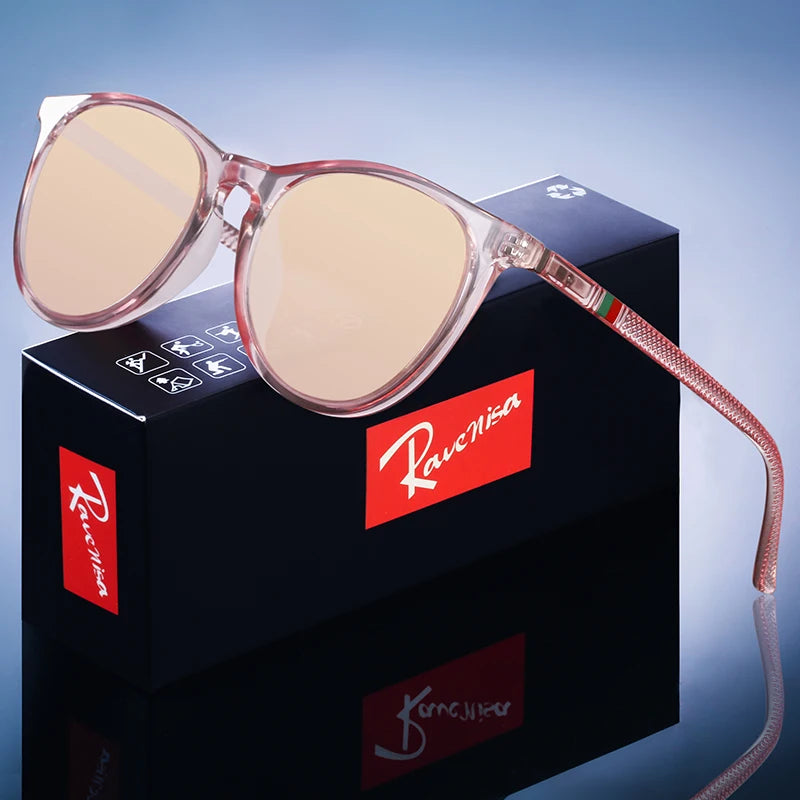 Trendy Polarized Sunglasses For  Women Brand Design Frame Fashion Sunglasses Pink  UV400