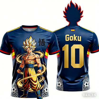 Summer Dragon Ball Retro Fitness T-shirt til mænd, oversized, 3D-trykt, kortærmet, familie, unisex, børnesports-T-shirt