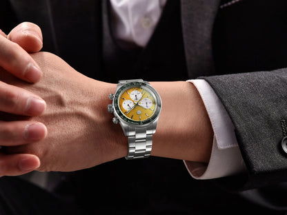 Rossitimi Casual Elegance herenhorloge met kwarts, lichte luxe, premium roestvrij staal, saffierglas, klein, drie-pins, lichtgevend duikhorloge