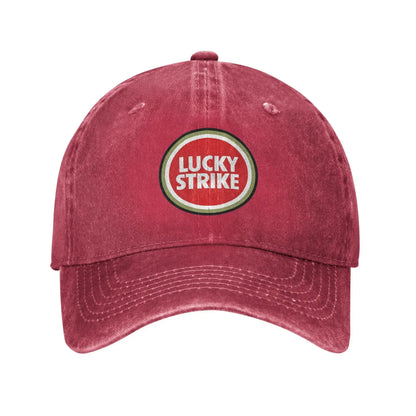 Lucky Strike Letters Troye Sivan Musik Sport Retro Cowboy Tvättade basebollkepsar Herr Denim Street Tide-hatt Vandring Herr Dad Cap
