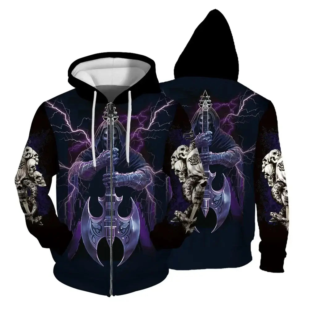 Autumn Sweatshirt New In Hoodies & Sweatshirts Comfortable Fashion Skull Print Keep Warm Clothing Man Hoodie Men's Clothing Tops, Produit gaming premium Fraquane, produits de luxe, nouvelle génération, équipement gamer