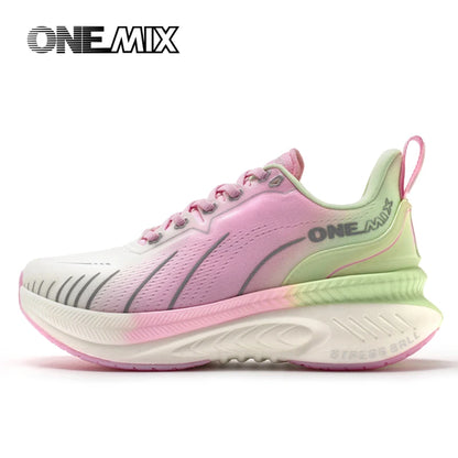 ONEMIX Νέα Παπούτσια Τρεξίματος με Αντικραδασμική Προστασία για Άνδρες, Κατάλληλα για Βαρείς Δρομείς, Δέσιμο με Κορδόνια, Αθλητικά Γυναικεία, Αντιολισθητικά Outdoor Sneakers για Άνδρες