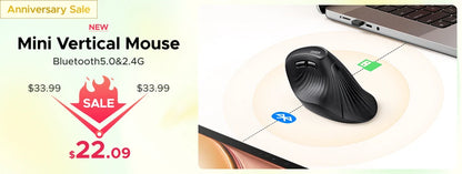 UGREEN Wireless Mouse Bluetooth 5.0 Mouse Ergonomic 4000DPI 6 Mute Buttons Mouse For MacBook Tablet Laptops Computer PC 2.4G Mice