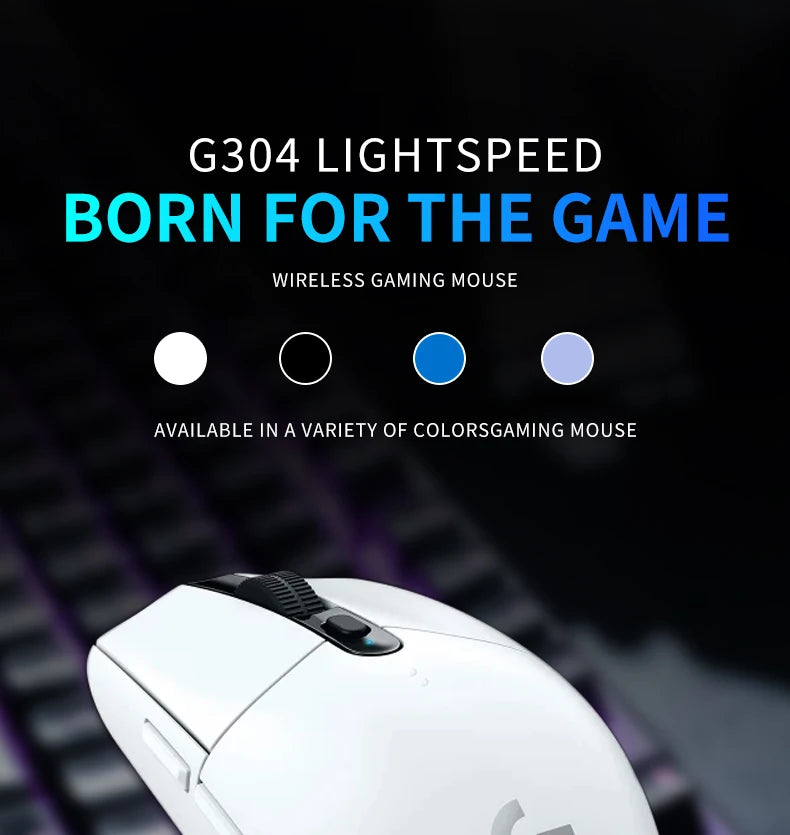 Logitech G305 Wireless Mouse, 12000 DPI, HERO Sensor, 9-Month Battery Life, Sensitive Hotkeys, Suitable for Casual Gamers.