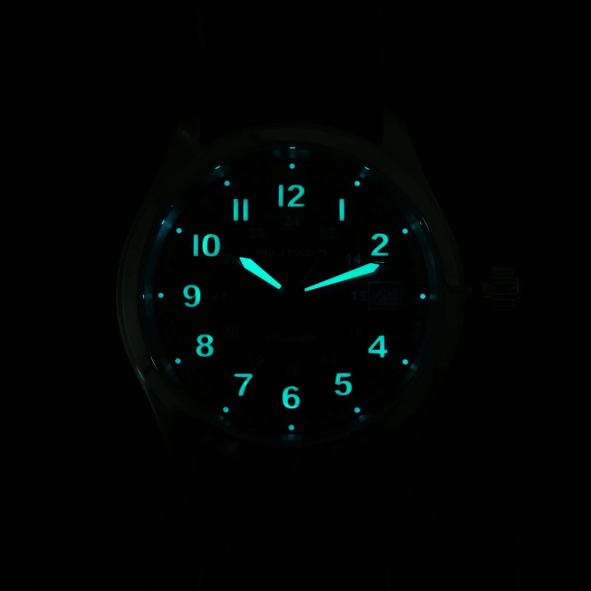 Militado ML08 Quartz Watch Ronda 515 Movement Domed Sapphire Wristwatch BGW9 Luminous 10Bar Waterproof 38mm Men Watches