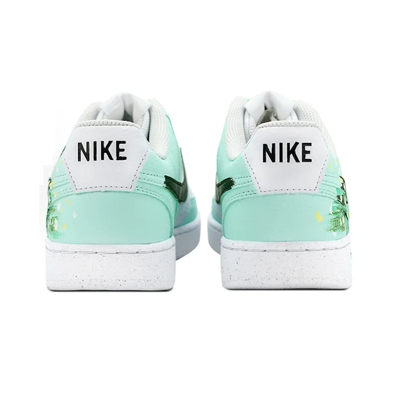 Custom Sneakers Nike Court Vision 1 "Mint Gorgeous"  Huiya Handcrafted  High Street Campus  Non-Slip Men's Sneakers