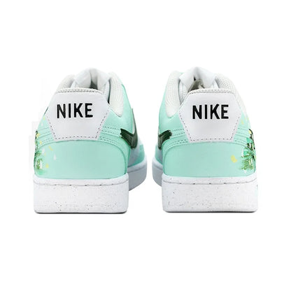 Custom Sneakers Nike Court Vision 1 "Mint Gorgeous"  Huiya Handcrafted  High Street Campus  Non-Slip Men's Sneakers