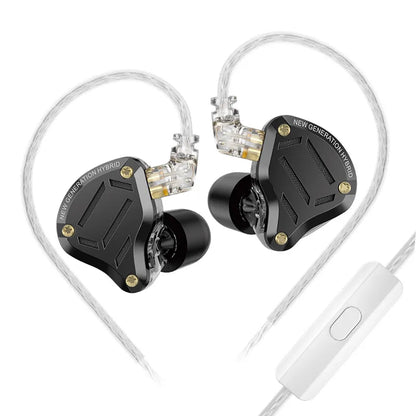 KZ ZS10 PRO 2 In-Ear Monitor IEM Earbuds – Hybrid Wired Earphones with 1DD+4BA Drivers, Professional Gaming IEM Earbuds, HiFi Noise Isolating In-Ear Monitor Headphones with Microphone
