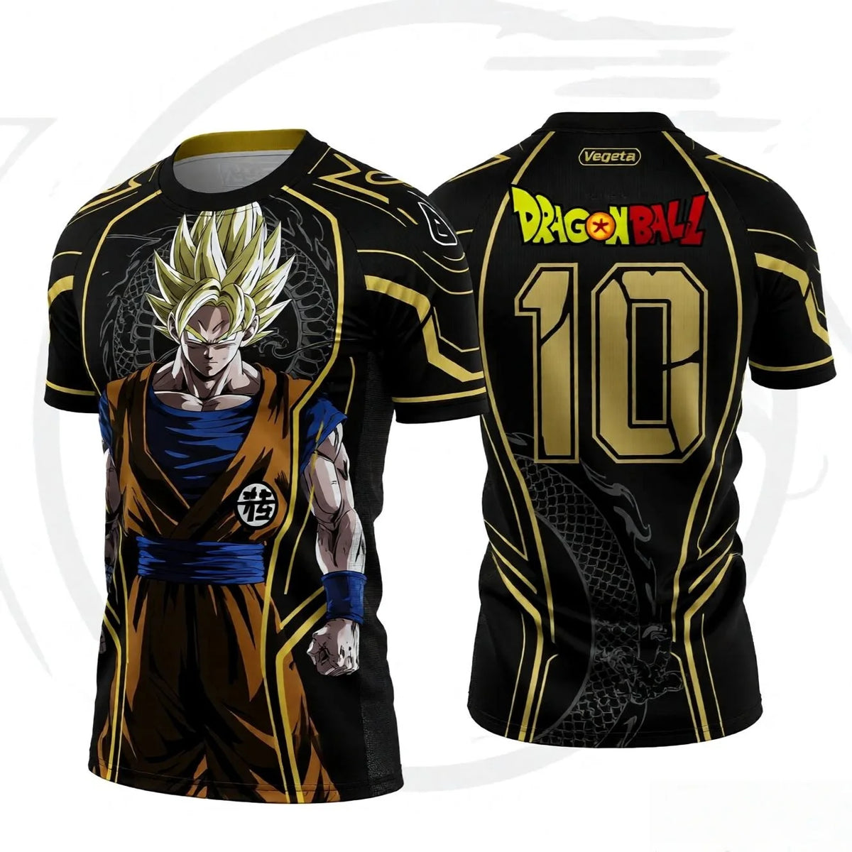Summer Dragon Ball Retro Fitness T-shirt til mænd, oversized, 3D-trykt, kortærmet, familie, unisex, børnesports-T-shirt