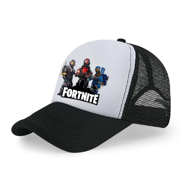 Fortnite Baseball Cap Cartoon Game Printed Hat Kids Summer Breathable Mesh Hat Adjustable Peaked Cap Childrens Birthday Gift