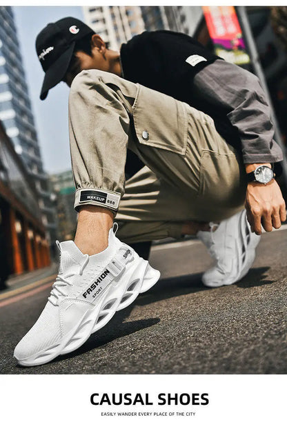 Hot Sale Fashion Purple Casual Sneakers Women Men Blade Running Shoes Big Size 48 Light Breathable Sports Shoes Men Mesh Sneaker