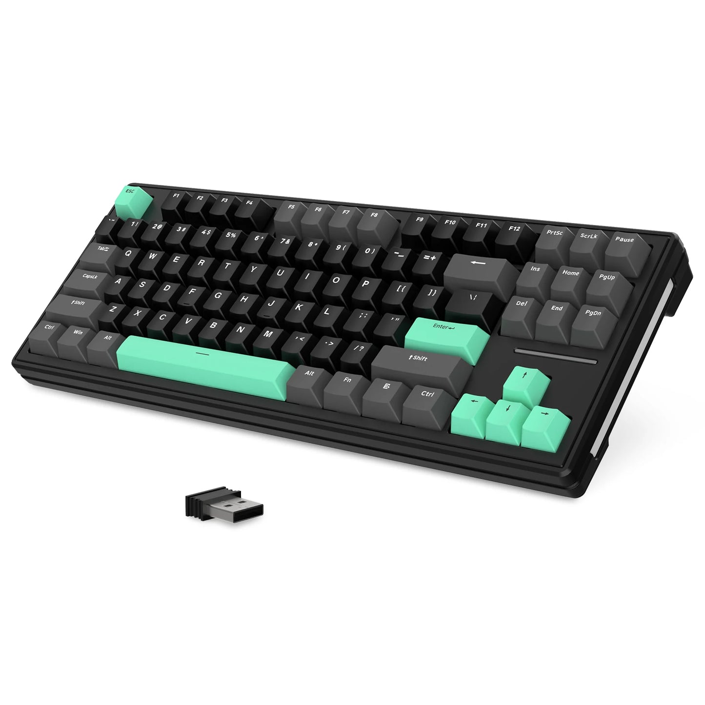 Attack Shark M87 TKL Wireless Mechanical Gaming Keyboard, RGB Backlit Compact Hot-Swappable Gasket Programmable USB-C/BT/2.4GHz