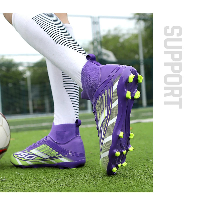 New Men Football Boots Non-Slip Boys Grass Cleats High-quality Match Soccer Shoes Hot-selling Sneakers Outdoor High-top Light