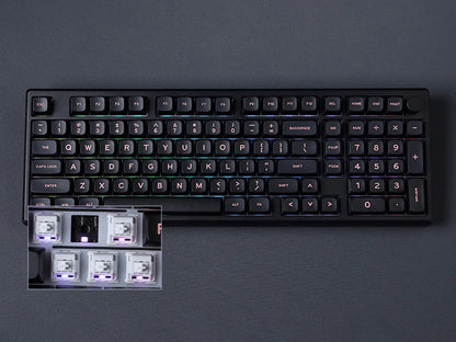 EPOMAKER Galaxy100 QMK/VIA 1800 ANSI Layout Aluminum Gasket Wired/BT5.0/2.4Ghz Mechanical Gaming Keyboard with 8000mAh Battery