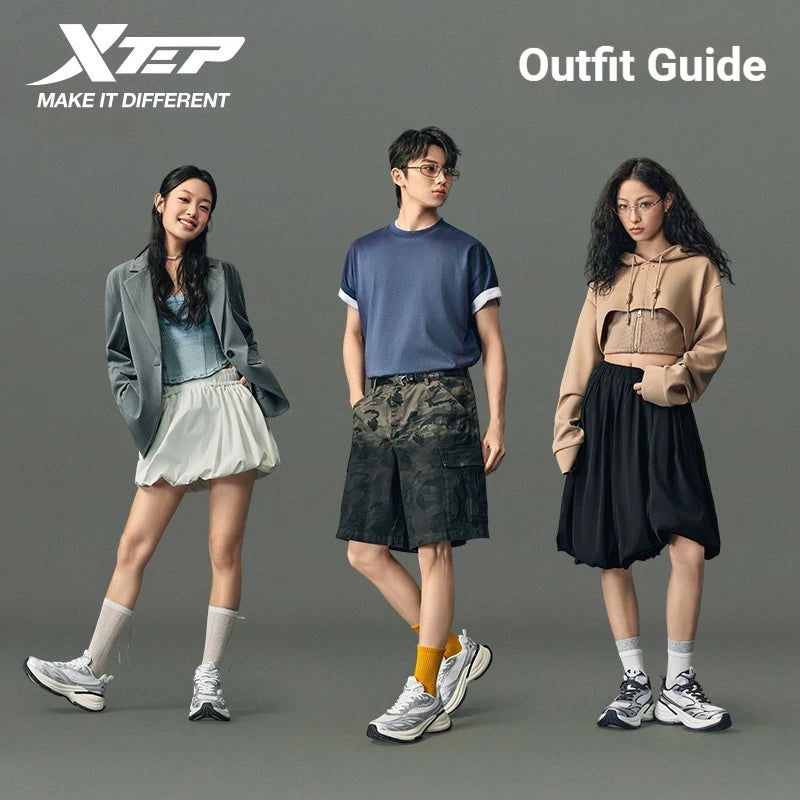 Xtep Basque 3 férfi cipő, retro stílusú, lélegző, luxus, magasságnövelő sportcipő, tavaszi kollekció 874219320001