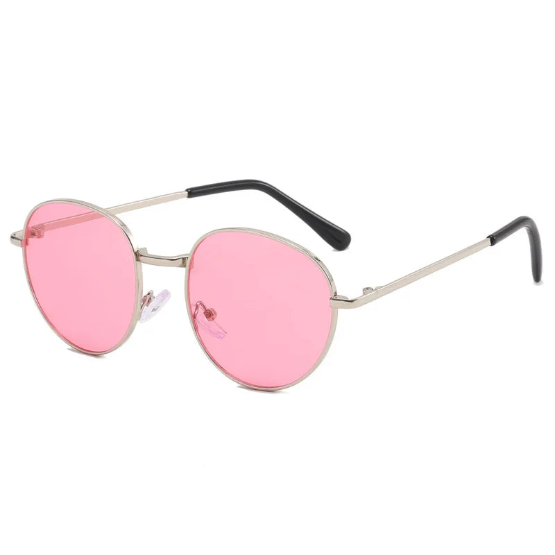 2025 New Straight Metal Sunglasses Boys And Girls, Small Oval Children's Glasses For Babies