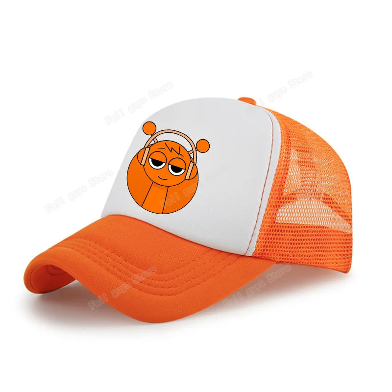 Sprunkis Unisex Baseball Cap Adjustable Summer Parent-child Sunhat Mesh Breathable Outdoor Sport Boy Hip Hop Peaked Hat Gift