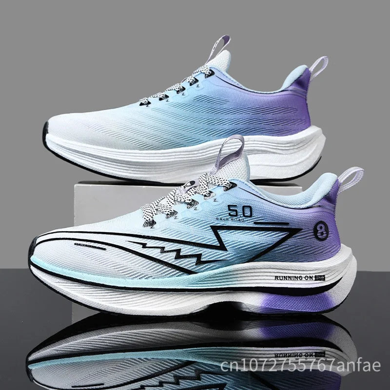 Men's Running Shoes Carbon Board Light Ultra Cushion Breathable Marathon Shock Absorption Support Sneaker Woman Comfy Sport Shoe