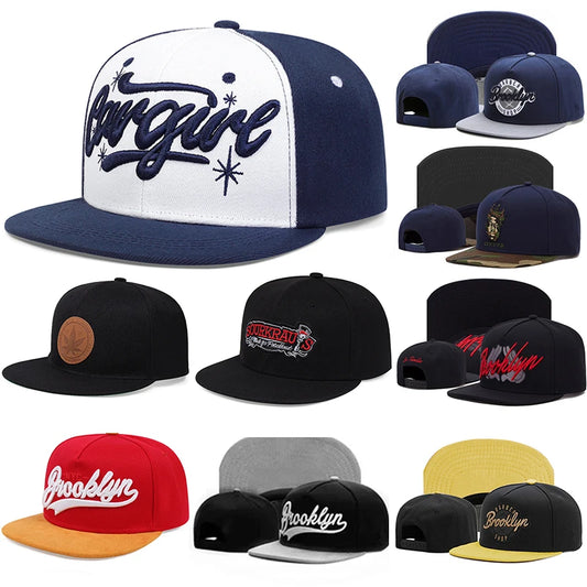 Luxury Cap Gorra Brand Men's Hats Flat Top Baseball Man Cap Adjustable Snapback Gorras Hombre Sports Women Men HipHop Sun Hat