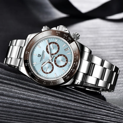 Relógio cronógrafo para homem PAGANI DESIGN – Relógio de pulso de luxo com movimento de quartzo, luminoso e estanque.
