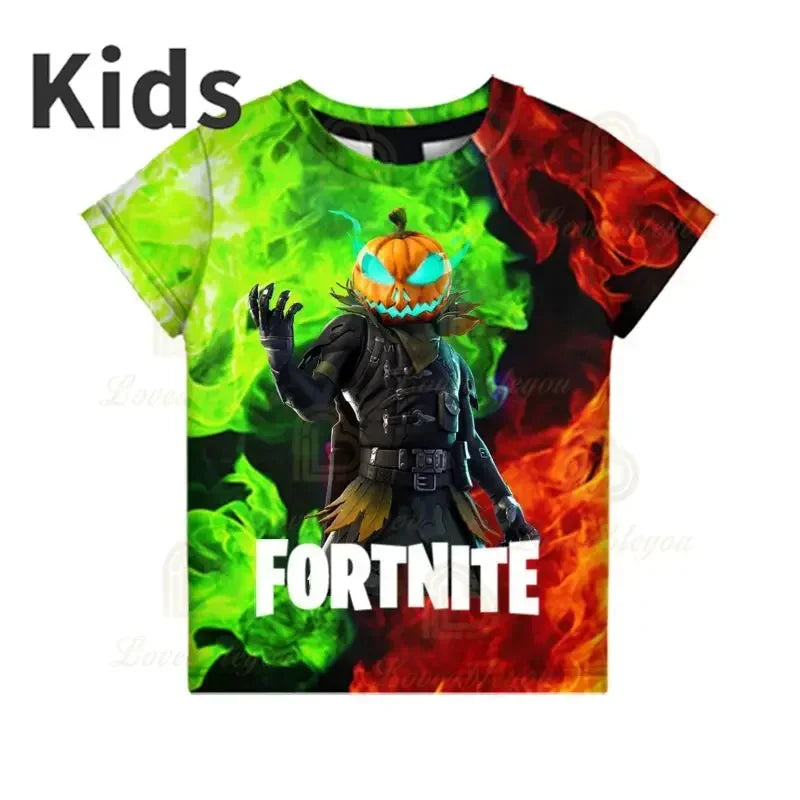 Czerwony Jade Fortnite Anime Battle Royale 3D T-shirt dla mężczyzn, kobiet i dzieci – T-shirt Pelly, prezent urodzinowy dla dziewczynek i chłopców