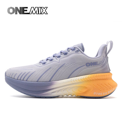 ONEMIX Νέα Παπούτσια Τρεξίματος με Αντικραδασμική Προστασία για Άνδρες, Κατάλληλα για Βαρείς Δρομείς, Δέσιμο με Κορδόνια, Αθλητικά Γυναικεία, Αντιολισθητικά Outdoor Sneakers για Άνδρες