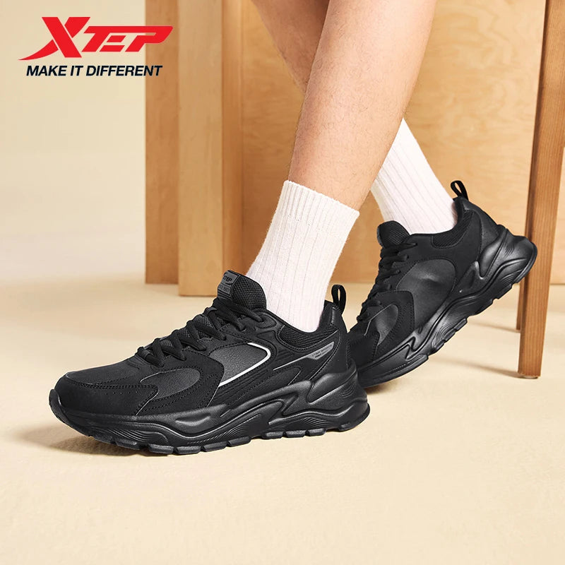 Xtep Men's Casual Shoes Winter Street Style Cushion Lightweight Wear-Resistant Breathable Walking Sneakers 875419320005
