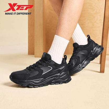 Xtep Men's Casual Shoes Winter Street Style Cushion Lightweight Wear-Resistant Breathable Walking Sneakers 875419320005