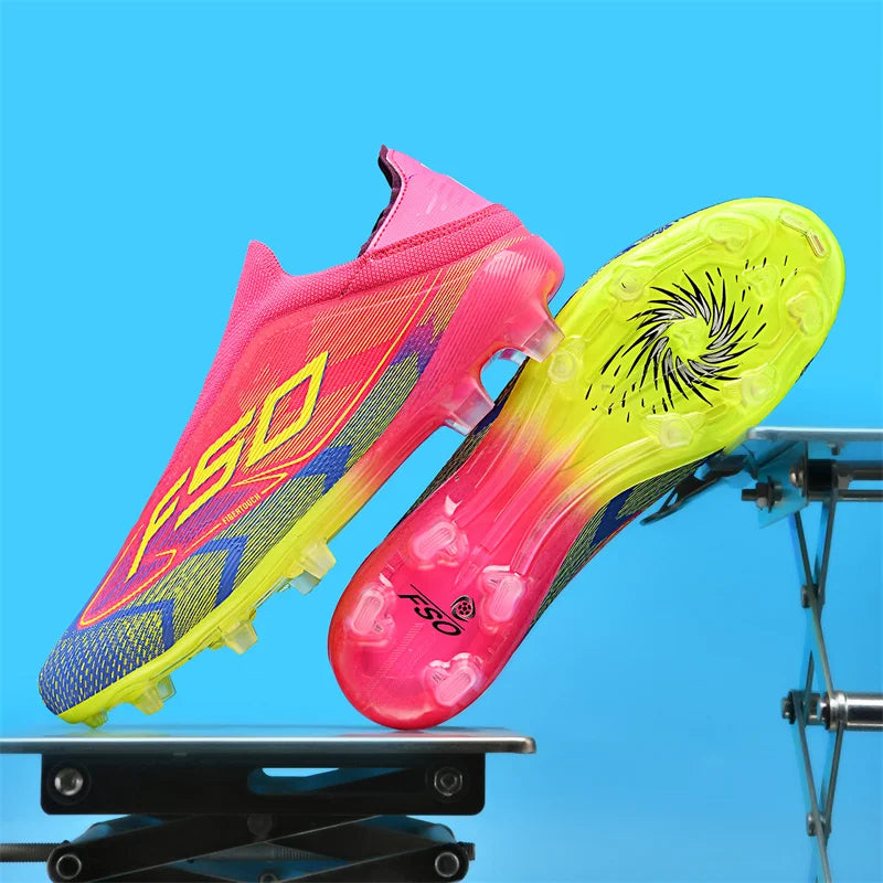 New Men's Soccer Shoes Match Indoor Hot-Selling Outdoor Football Boots Grass Cleats High-Top Futsal Sneakers Non-Slip High-Quality