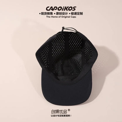 Customized Logo Solid Color Five-panel Quick-drying Baseball Cap Men's and Women's Mesh Breathable Camping Sports Skateboard Cap