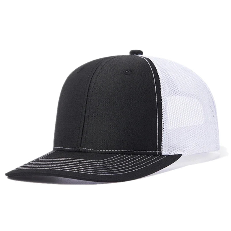 Hot Sale Unisex Cap Slight Curved Brim Style Trucker Hat  Men & Women Casual Outdoor Breathable Summer Cap