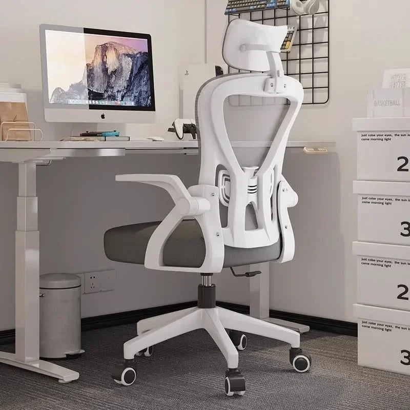 Chaise de bureau ergonomique pour ordinateur, avec dossier respirant et hauteur réglable, idéale pour une utilisation à domicile, chaise de jeu offrant un confort optimal et une fonction inclinable.