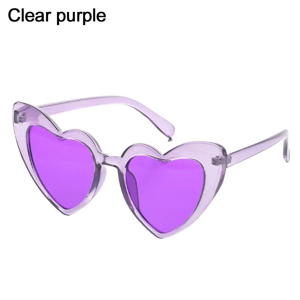 Heart Sunglasses Rimless Metal Frame Heart Shaped Sunglasses Gradient Lens Love Heart SunGlasses Women Eyewear UV400 Protection