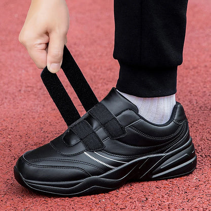 Baskets en cuir à crochet et boucle réglables pour hommes chaussures de sport décontractées baskets blanches Masculino Zapatillas Deportivas Tenis