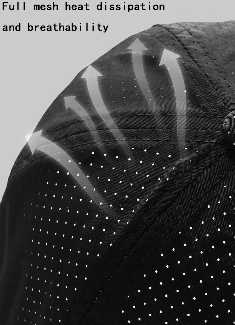 Summer Outdoor Sports Cap Golf Fishing Hat Quick Drying Sun Hat Adjustable Unisex Baseball Cap for Women Men