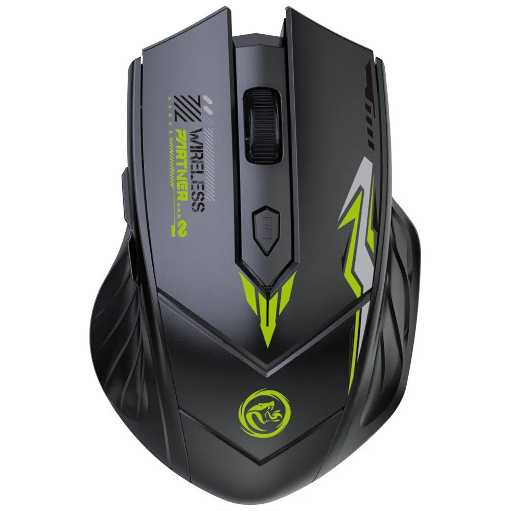Wireless Gaming Mouse 2.4G Bluetooth Rechargeable Silent Mouse, Dual Mode Wireless Gaming Mouse with 6 Buttons, Adjustable DPI, Ergonomic Mouse for PC, Laptop & Mac