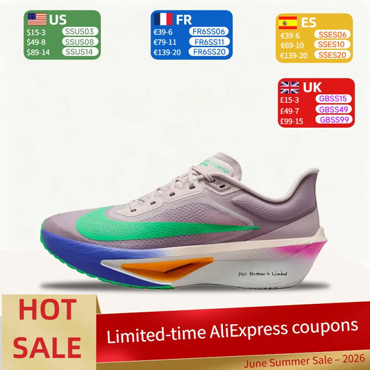 Nike Zoom Fly 6 Eliud Kipchoge : chaussures de course basses unisexes, confortables, élégantes, tendance et polyvalentes, gris-vert, HJ7038-600