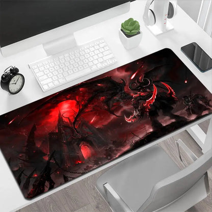 World of Warcraft Illidan stor musmatta, gamingmusmatta, PC-gamer, datormusmatta, stor musmatta XXL, matta, tangentbordsunderlägg