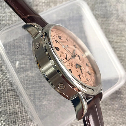 Avtomatska moška ura Multification z datumom, dnevom, mesecem in letom, mehanska moška ura iz 316L, polirano ohišje, indikator dan/noč, 42mm