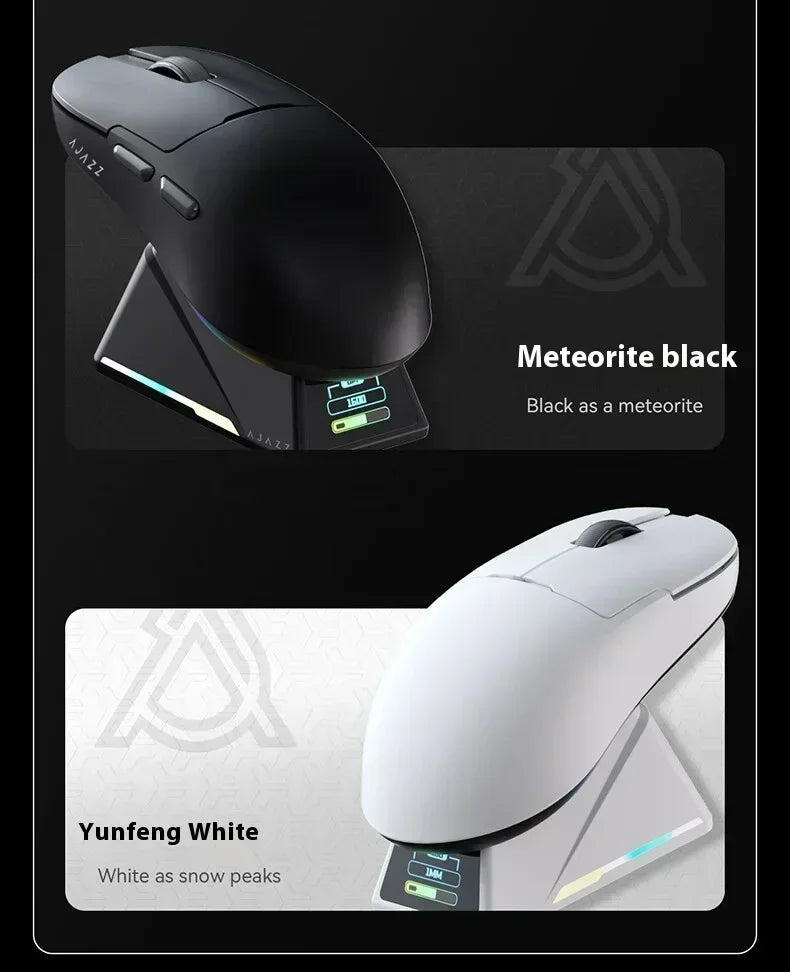 AJAZZ AJ159 APEX Mouse Tri Mode Wireless 8K PAW3950 Sensor Low Latency Gaming Mouse Charge Base Customize Lightweight PC Gamer